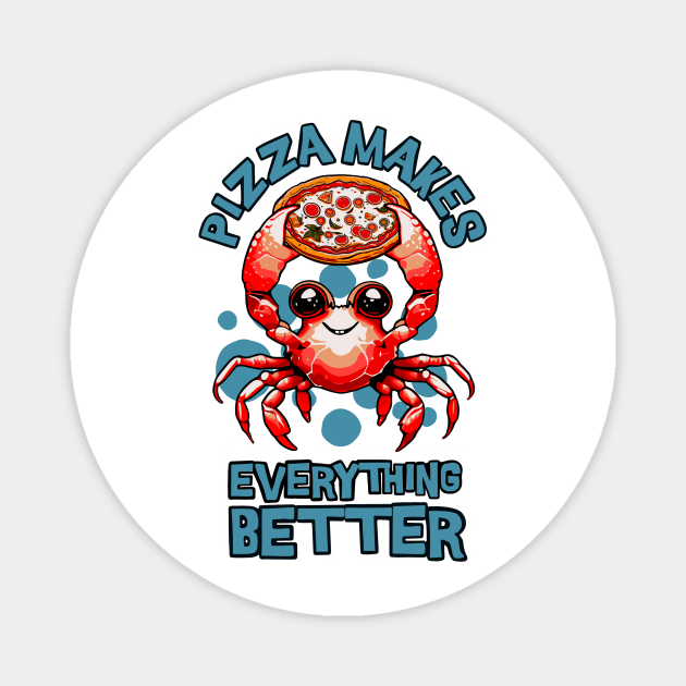 Pizza crab Magnet by Graffik-Peeps